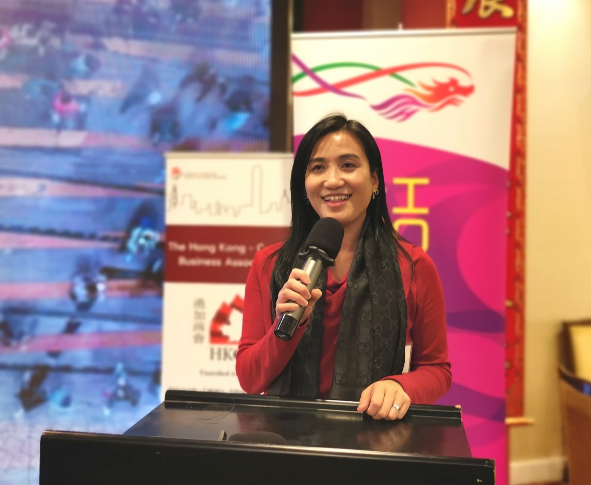 Director of the Hong Kong Economic and Trade Office (Toronto) Ms Emily Mo speaks at the Hong Kong-Canada Business Association (HKCBA) Vancouver Section’s Chinese New Year Gala on February 16.